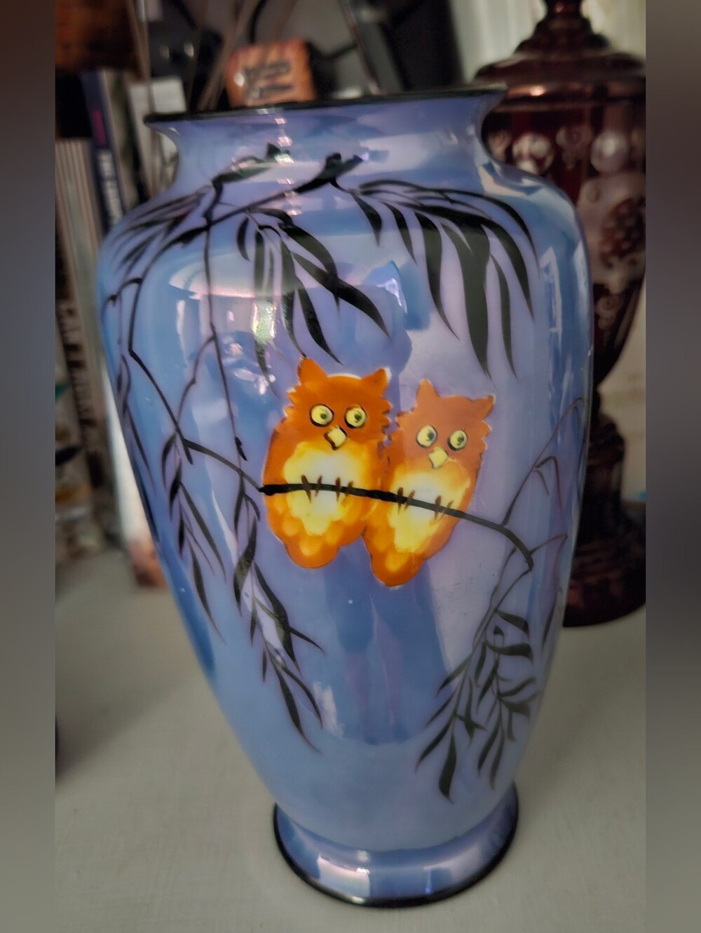 Lustreware Hand Painted Vase